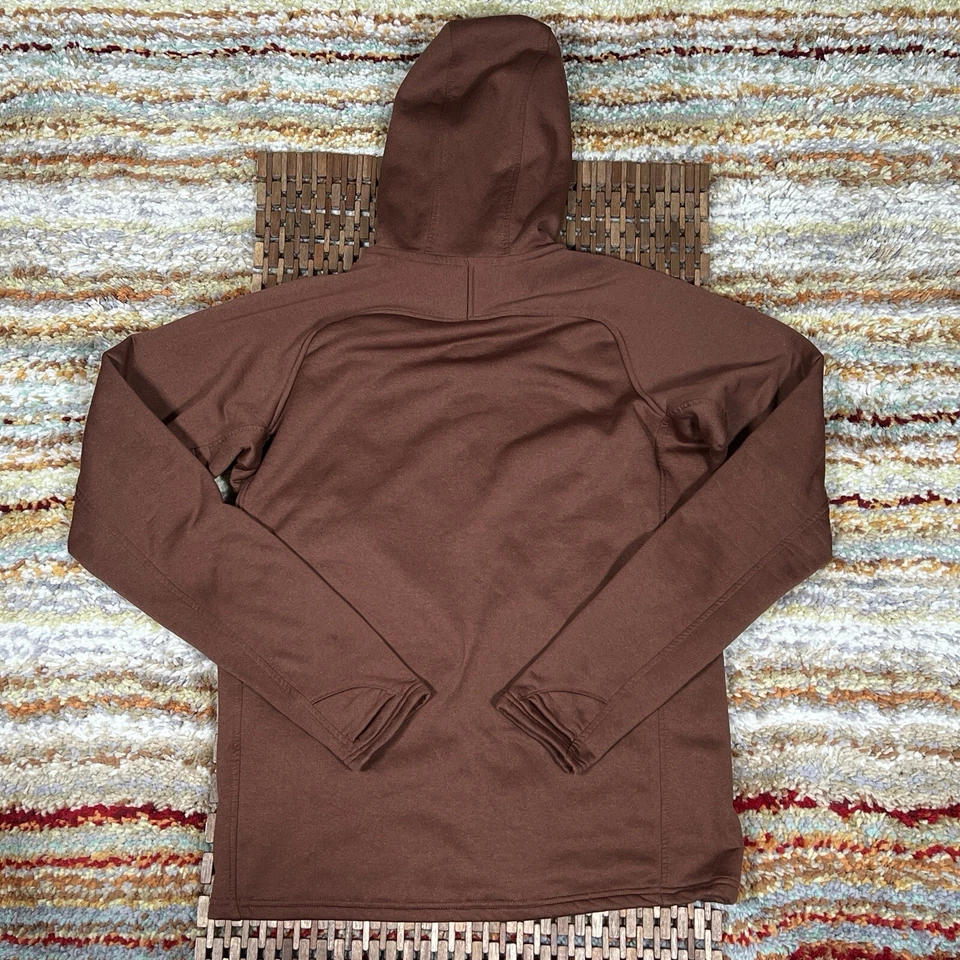 Mountain Hardwear Tech Fleece Sudadera con Capucha Rojo Óxido Marrón Cremallera Completa Para Hombre Mediana Foto 3 de 4