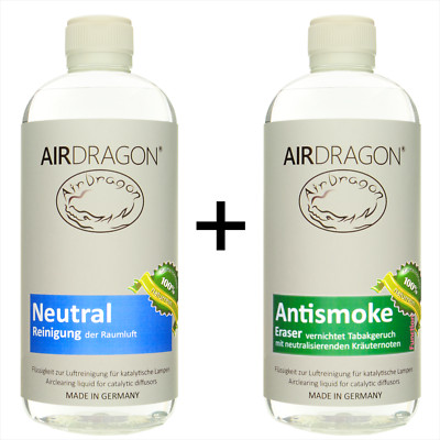 2x 1L AirDragon für katalytische Lampe Berger u.a. NEUTRAL + Wunschsorte