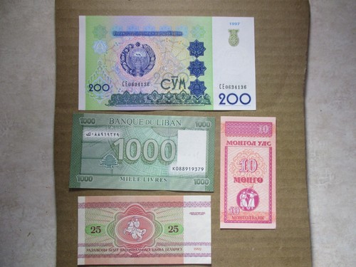 Bank Notes From Around the World, Lot Of 4. #E4