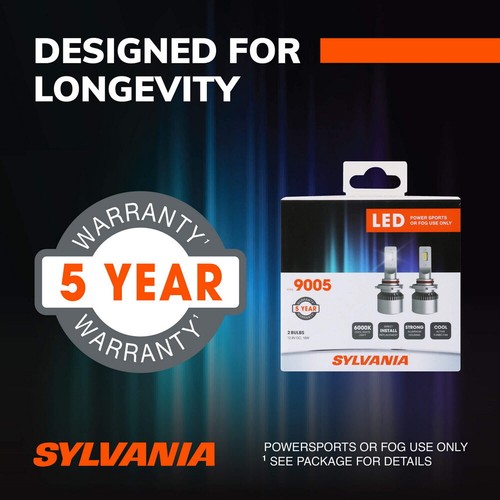 Sylvania 9005 LED Powersport Headlight Bulbs for Off-Road Use /Fog Lights 2 Pack - Picture 3 of 9