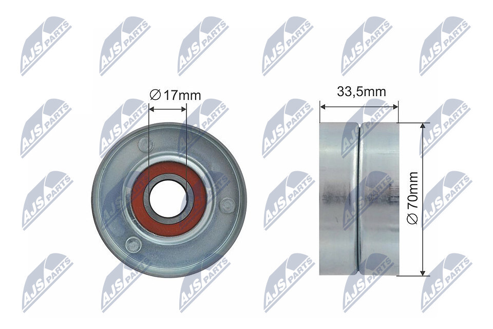 RNK-AR-003 NTY Tensioner Pulley, V-ribbed belt for ALFA ROMEO,CADILLAC,CHEVROLET