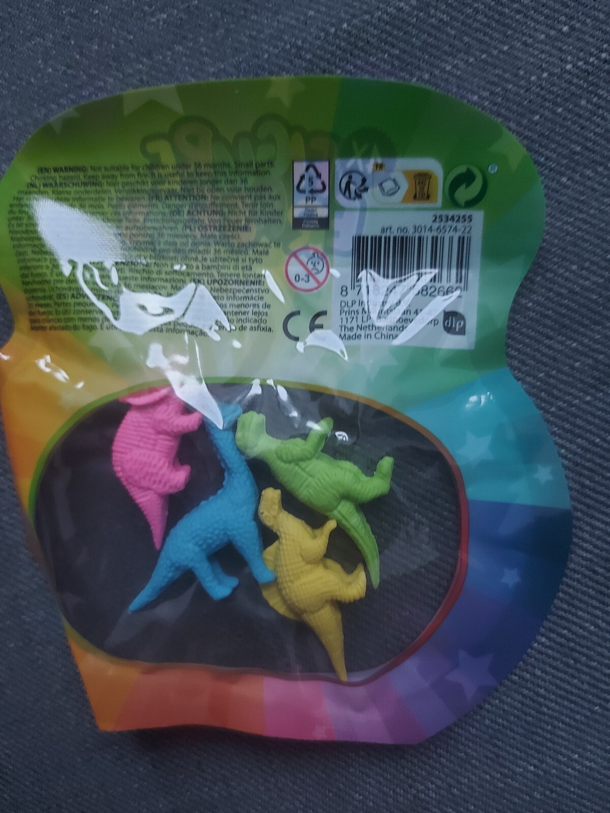 Funny Ivaco Dinosaurier-Radiergummis - 8 Verschiedene Arten