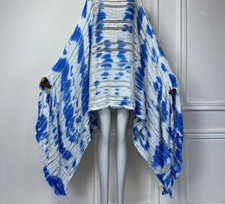 Blue Handmade Top vibrant Tie dye Tunic Boho Chic Womens Tie Dye Summer Top Plus