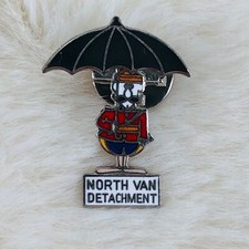 North Van Detachment Canadian Mounted Police Mountie Souvenir Enamel Lapel Pin