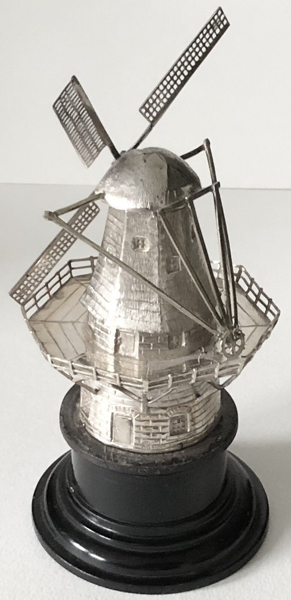 Vintage Antique Mini Dutch 833 Sterling Silver Holland Windmill