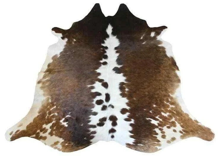 NEW LARGE 100% COWHIDE LEATHER RUGS TRICOLOR COW HIDE SKIN CARPET AREA 18-35SQFT - image 4 of 4