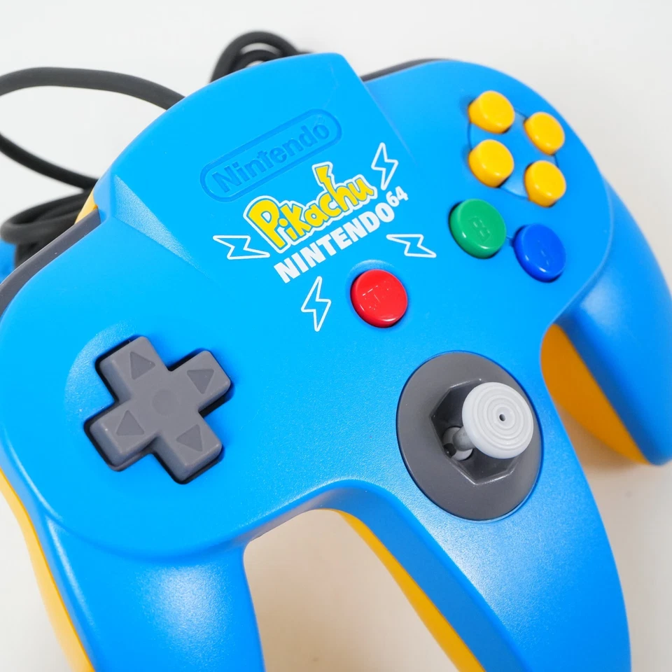 Nintendo 64 N64 Controller Pikachu Blue Edithion NUS-005 TESTED JAPAN - Image 3 of 4