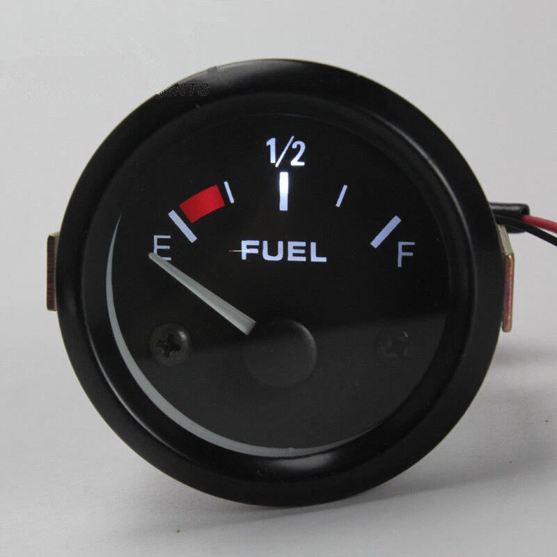 2" 52mm Car Fuel Level Gauge Meter w/ Fuel Sensor E-1/2-F Pointer 12V Universal - Image 2 of 4
