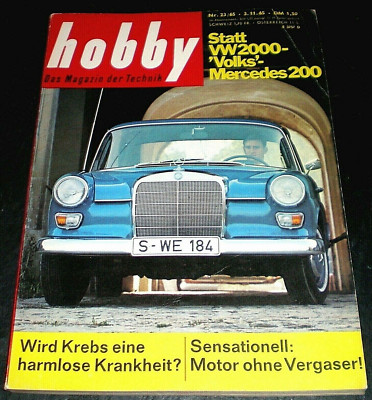 Hobby 23/65 Test Mercedes 200 Automatic, Triumph 1300, Wasserpfeifen-Vergaser