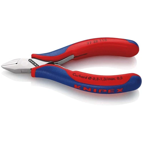KNIPEX 77 32 115 Elektronik-Seitenschneider, 2-K, kl. Facette, 115 mm