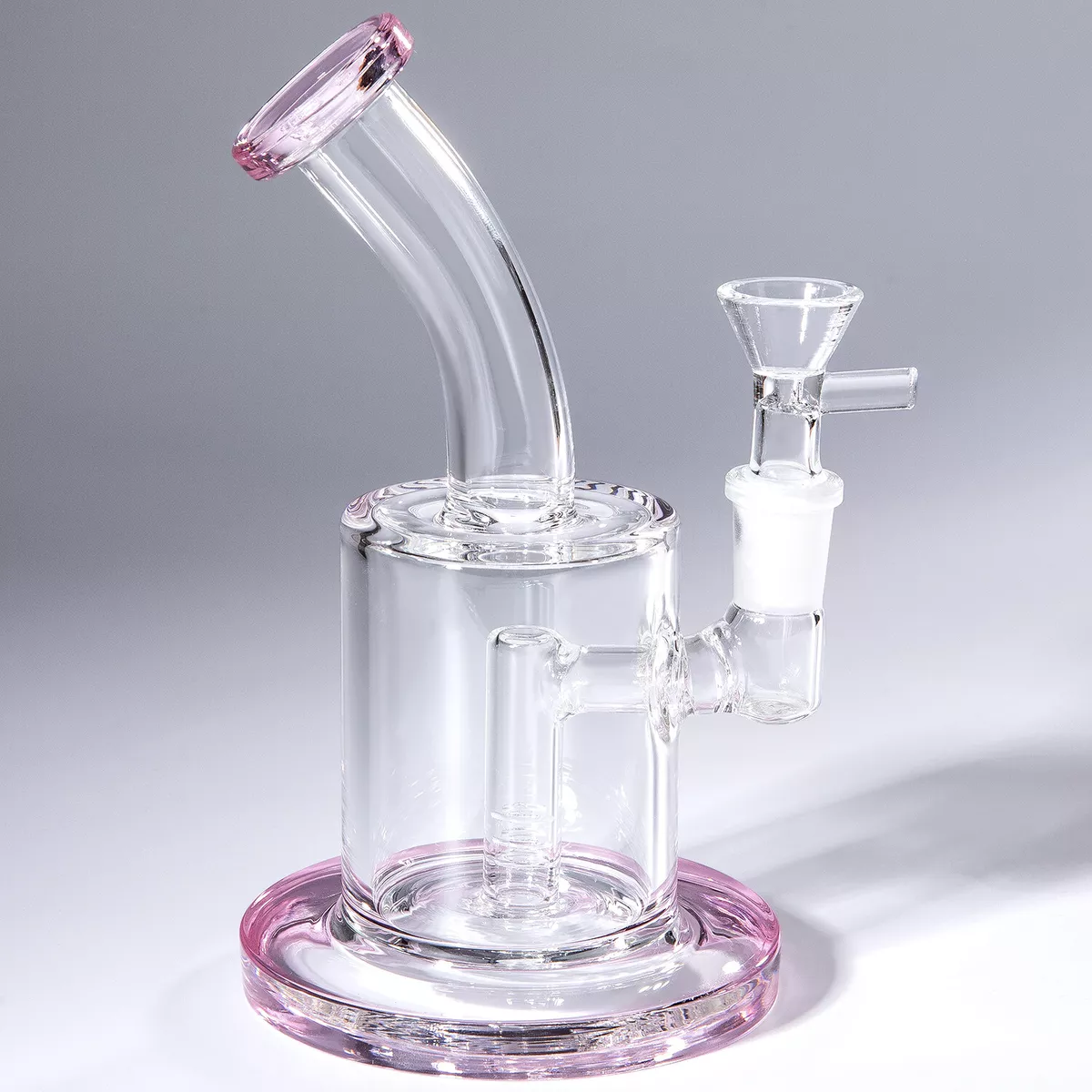 Glass Smoking Water Pipe Bong Bubbler 7.5 Inch Pink Same Day