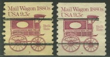 Scott 1903a - 9.3c Mail Wagon - Used PS1 - Plate Numbers 3 & 4