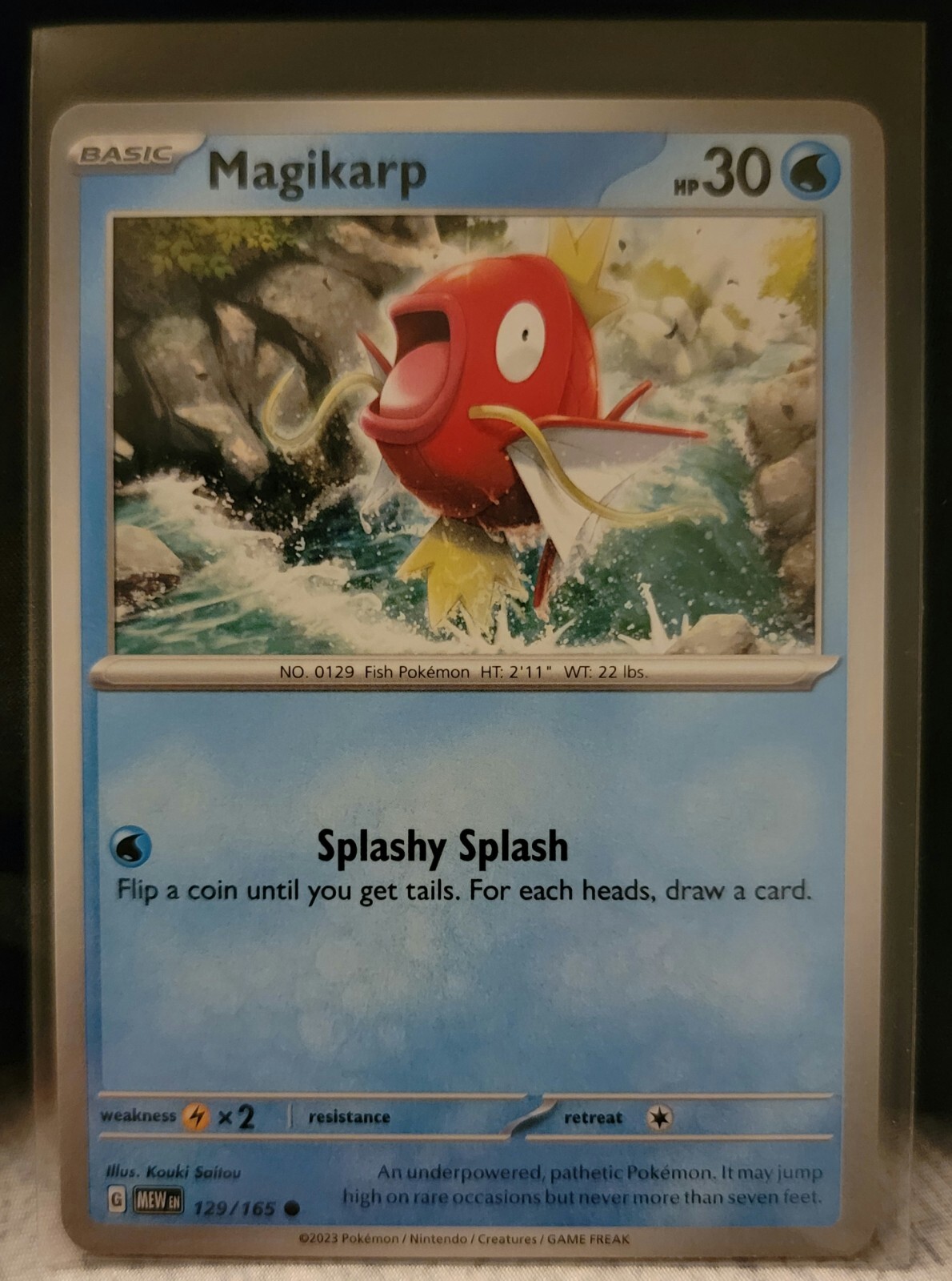 Pokemon TCG Card Magikarp 129/165 Scarlet & Violet 151 Common NM