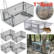 Live Humane Cage Trap for Rodent Rat Mice Squirrel Chipmunk Animal Catcher 1~8x
