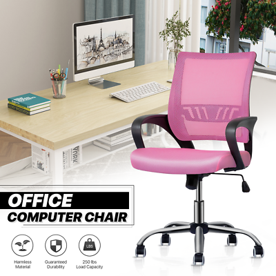 Midback Mesh[LADY PINK]Home Office PC Computer Desk Chair Task Meeting Room  Seat