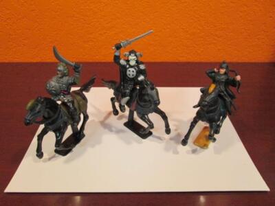 1988 WILLOW SET 3 RIDERS & HORSES SORSHA, GENERAL KAEL & NOCKMAAR WARRIOR-NICE!