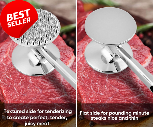 Dual-Sided Meat Tenderizer Mallet Hammer Tool for Tenderizing - Picture 3 of 12