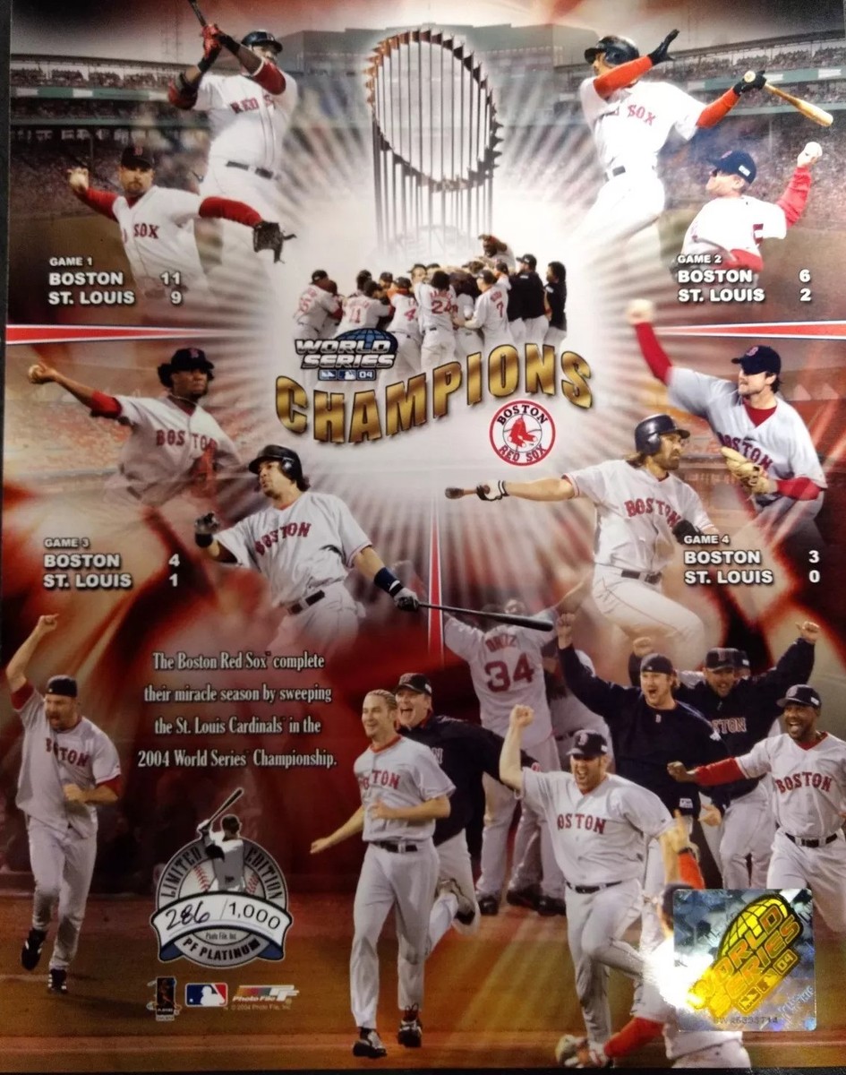 BOSTON RED SOX 2004 World Series Champions PF PLATINUM EDITION