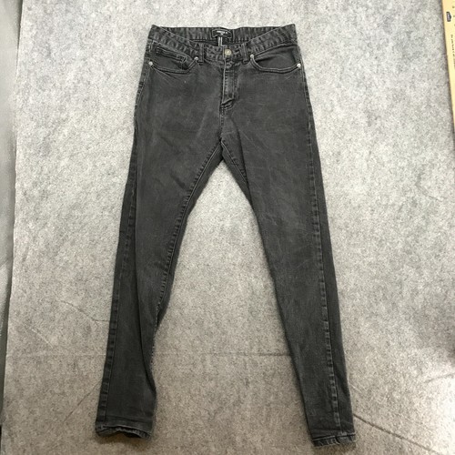 Forever 21 Jeans Mens Size 32 Black Slim Skinny Fit Black Heavyweight Denim Ebay