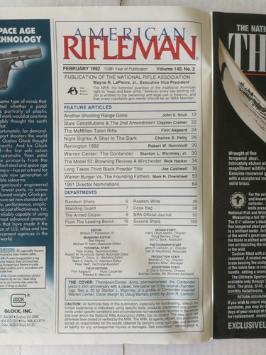 American Rifleman Magazine Februar 1992 - Bild 2 von 2