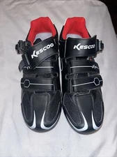 Kescoo Cycling Shoes For Pelaton Indoor Road Black/White EU 41