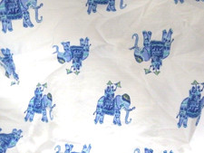 Lilly Pulitzer Pottery Barn Kids Fitted Crib Sheet Bazar Elephant Blue White