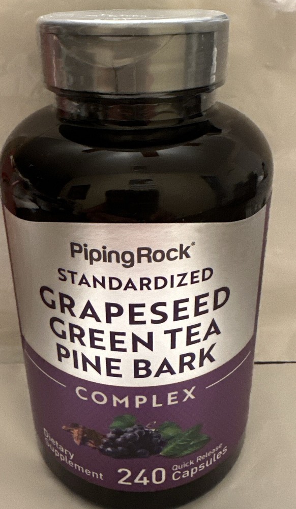240 CapsGrape seed, Green Tea &Pine Bark Complex Cardiovascular Health Exp 12/24