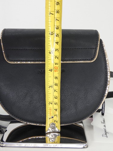 NAF NAF Bolso Bandolera Cartera Solapa Sobre Negro Cuero PU Correa Ajustable Borla - Imagen 17 de 22