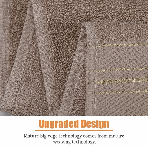 Soft Cotton Towel Luxurious Set Solid Super Absorbent Quick Drying Towel Indoor - Picture 9 of 12