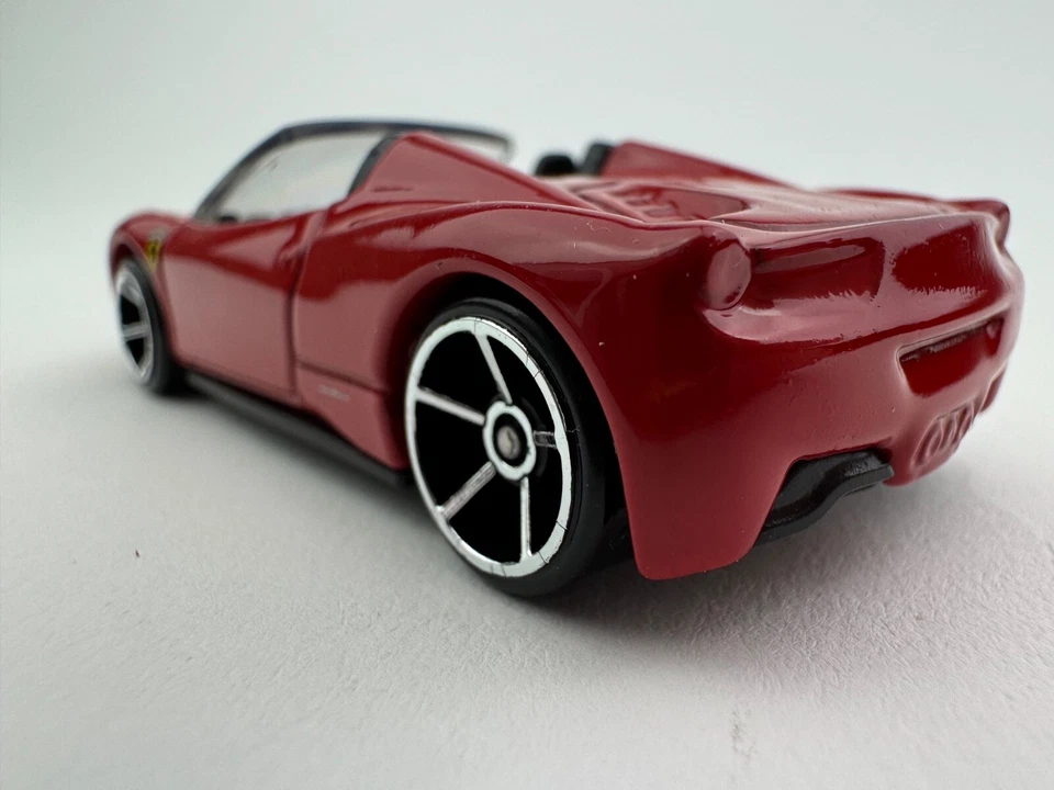 Hot Wheels 2011 Ferrari Red 458 Spider 2012 New Model New Loose Red - Image 3 of 4