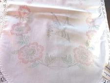 Table Runner Dresser Scarf Vintage- Ready To Embroider Or Paint.