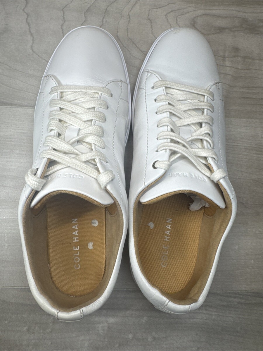 Cole Haan W27393 Grand Crosscourt Sneakers Shoes White Leather