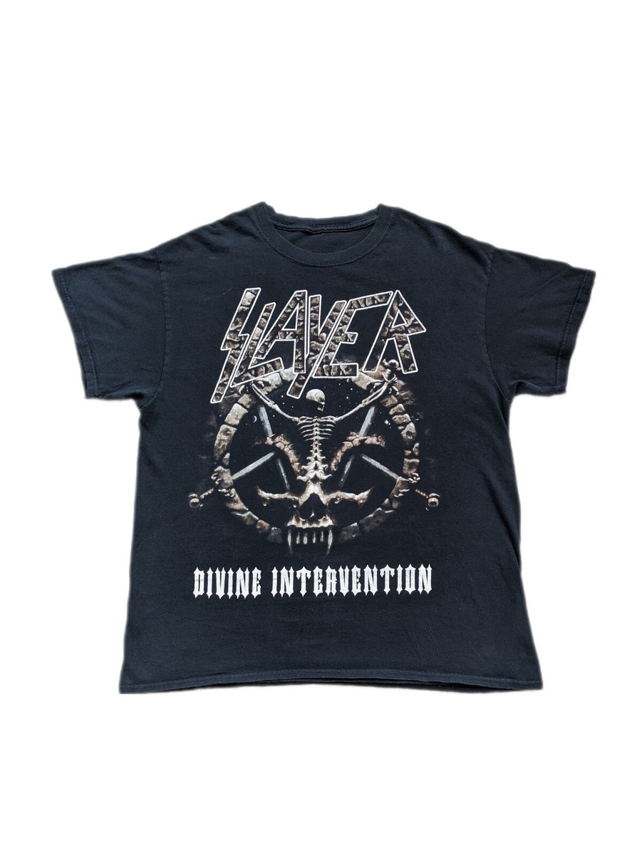 Vintage 90s Y2K Slayer Divine Intervention Tour Thrash Metal Rock
