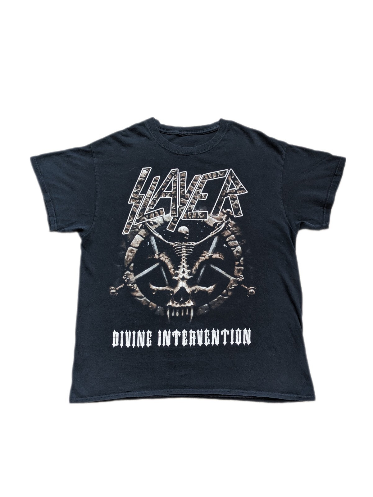 Vintage 90s Y2K Slayer Divine Intervention Tour T… - image 1