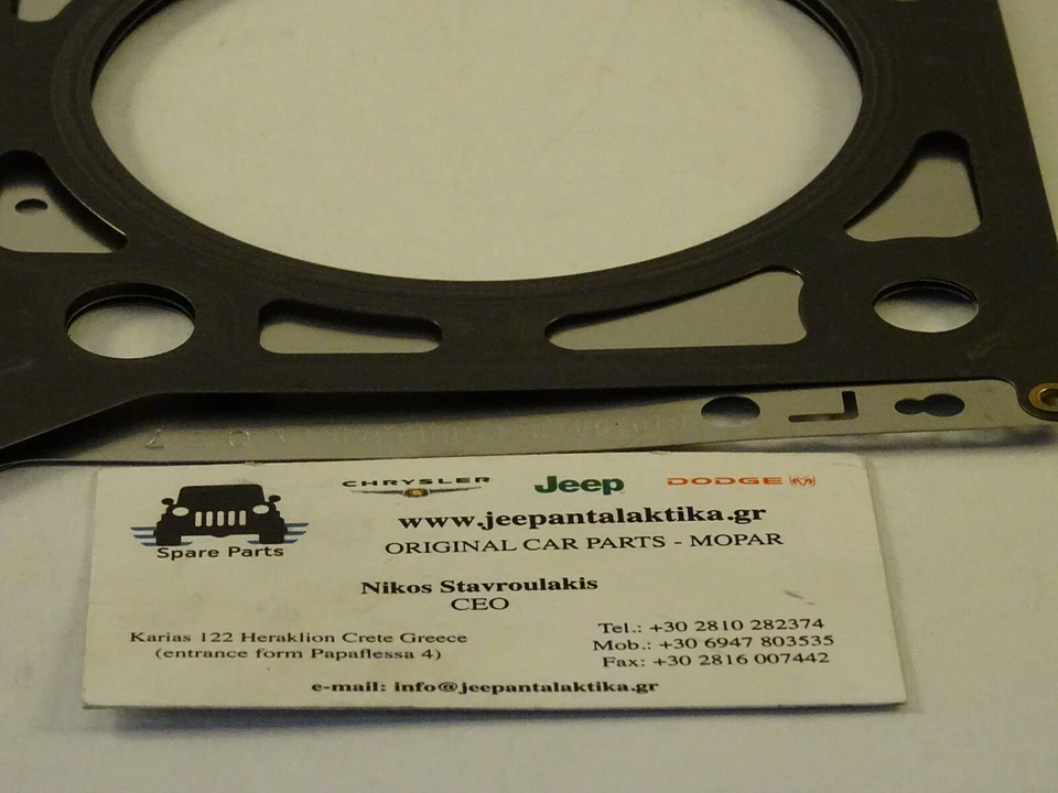 Junta de cabeça de cilindro esquerda Jeep Wrangler JK 07-11 3.8L 4666033AB nova fabricante de equipamento original Mopar - Imagem 2 de 4