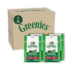 GREENIES Original Dental Dog Treats 18 Count Natural Chews Clean Teeth Fresh ...