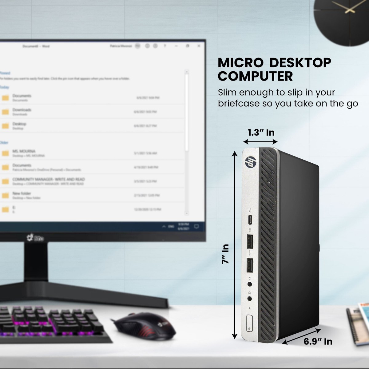 HP Desktop Mini PC Intel i5-8500T 32GB Ram 2TB SSD New 24