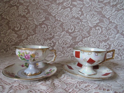 2 Tea Cup & Saucer Sets - Picture 2 of 12