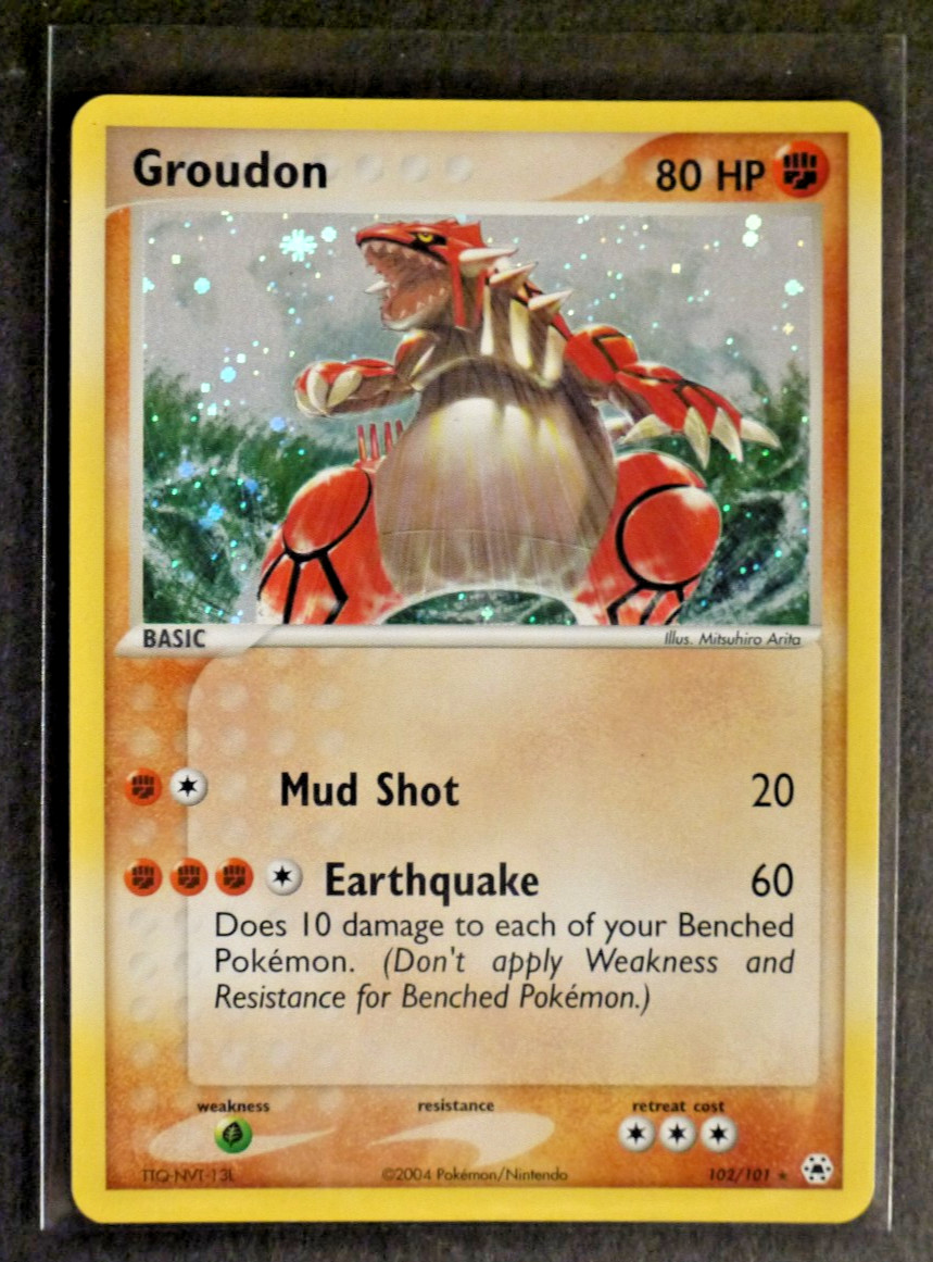Groudon 102/101 Hidden Legends Secret Rare Holo 2004 Pokemon Card
