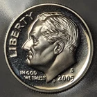 2005 S ROOSEVELT 90% SILVER PROOF DIME
