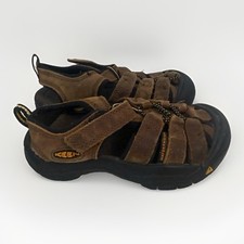 Keen Newport H2 Sandals Kids Brown Leather Waterproof Shoes Hiking Beach 11
