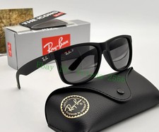 Ray-Ban RB4165 622/2V Justin Polarized Sunglasses Matte Black Grey Lens 54mm UV