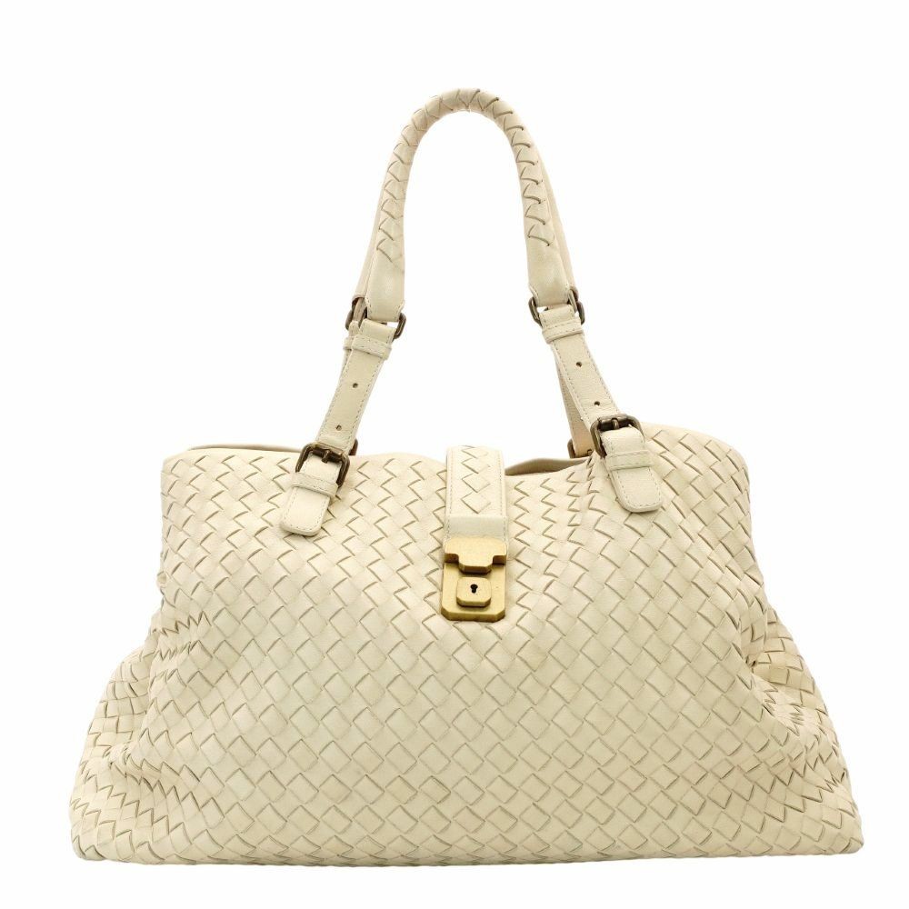 Bottega Veneta Intrecciato Roma Beige Leather Tote Bag 7-11-678 thumbnail 21