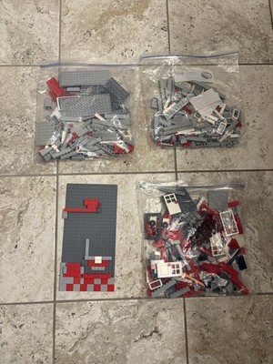 LEGO Bulk Parts Lot Creator City MOC Building Elements Baseplate Plates Grey Red