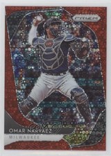2020 Panini Prizm Tier II Quick Pitch Red Donut Circle 57/99 Omar Narvaez c2a
