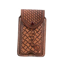 Tourbon Genuine Leather Cell Phone Holster for Belt with Loop Waist Pouch Flip 