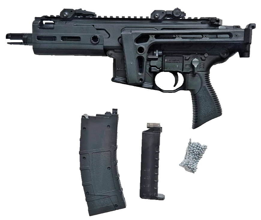 Auto Burst Loading Sig Sauer Semi-Auto MCX Rattler with 3-Round Full Auto Burst CO2 BB Air ...