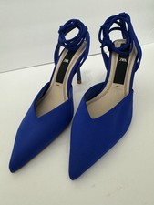 Zara Sling Back New Women  s Shoes Blue European 36 Size 6