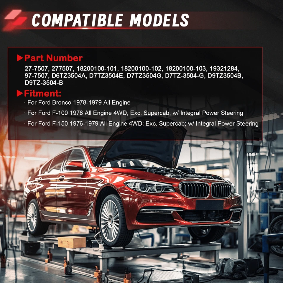 Caja de cambios de dirección asistida para Ford F-100 F-150 4x4 1978 1979 y Bronco 1976 27-7507 Foto 3 de 4