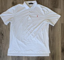 Polo Golf Ralph Lauren White Short Sleeve Polo Shirt Men s XL Cotton